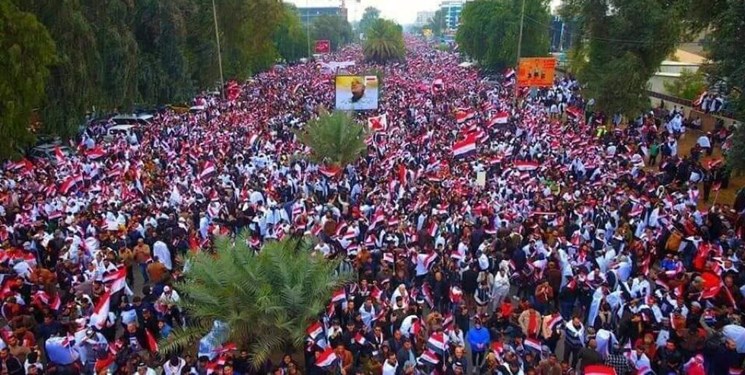 تظاهرات میلیونی در بغداد برای اخراج آمریکا از عراق